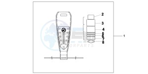 VT750C2 VT750C2 drawing LEATHER TANKBELT (STUDDED)