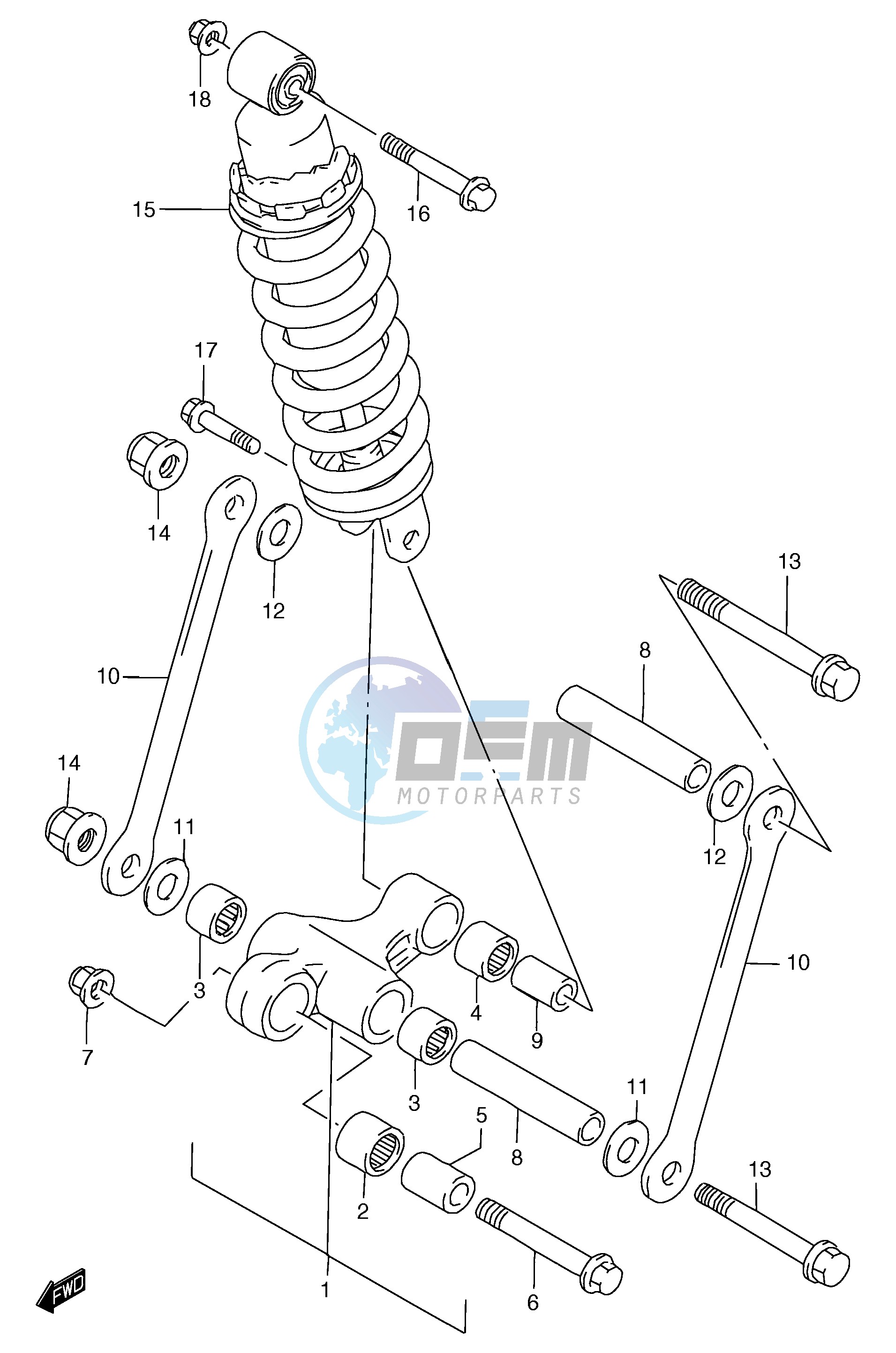 REAR CUSHION LEVER (GSF1200SAV SAW SAX SAY)