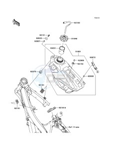 KX250F KX250YBF EU drawing Fuel Tank