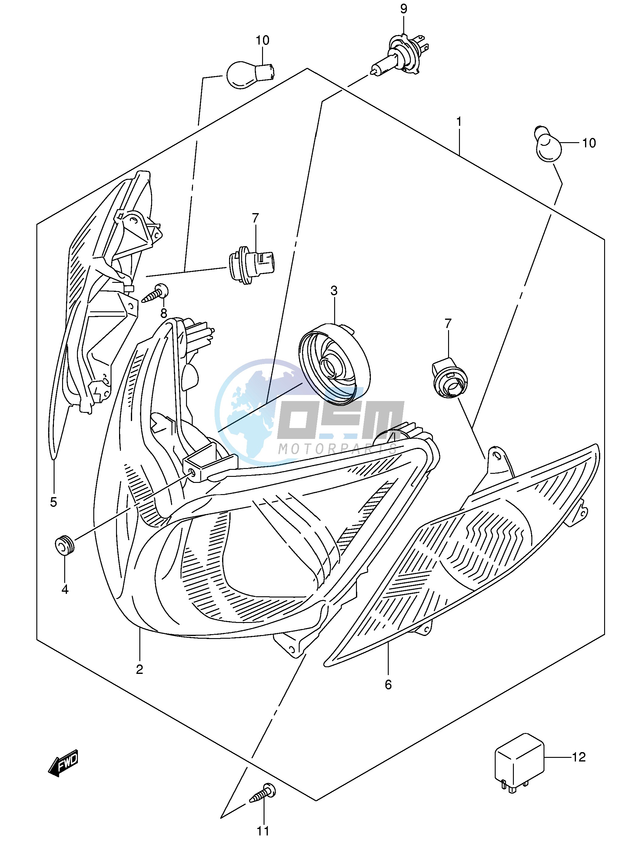 FRONT COMBINATION LAMP (E38)