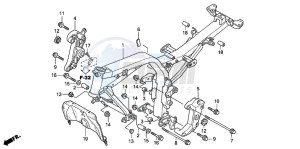 CB900F CB900F drawing FRAME BODY