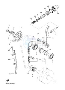 SR400 (2RD1) drawing CAMSHAFT & CHAIN