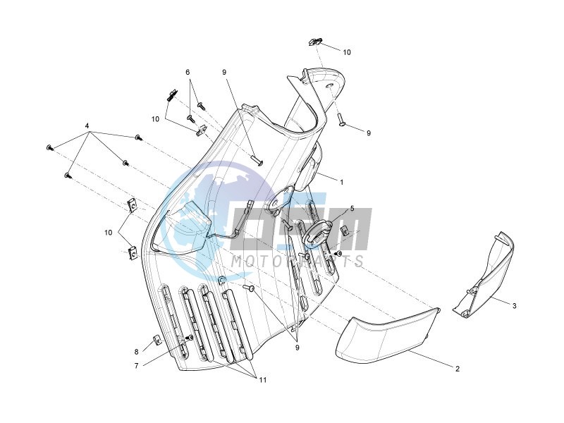 Front glovebox - Knee-guard panel