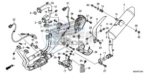 VFR1200XC drawing EXHAUST MUFFLER