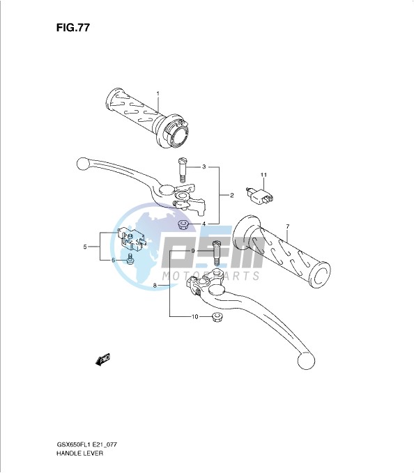 HANDLE LEVER (GSX650FL1 E21)