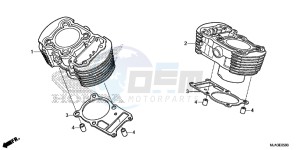 VT750CSD Shadow - VT750CS-D 2ED - (2ED) drawing CYLINDER