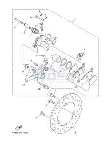 YZF250-A (B1X4) drawing REAR BRAKE CALIPER