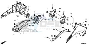 MSX125F MSX125 UK - (E) drawing SIDE COVER