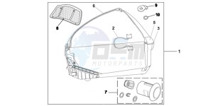 VFR1200FD VFR1200F UK - (E) drawing 45L TOP BOX DARKNESS BLACK