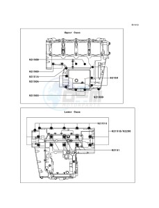 Z1000 ZR1000-A3H FR GB XX (EU ME A(FRICA) drawing Crankcase Bolt Pattern