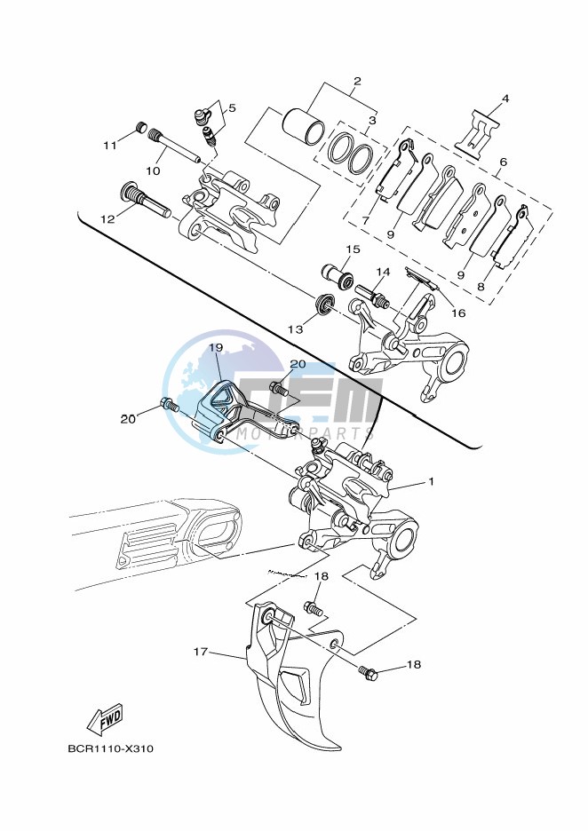 REAR BRAKE CALIPER