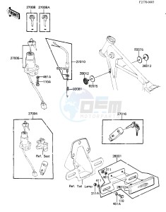 KZ 250 D [CSR] (D2) [CSR] drawing IGNITION SWITCH_LOCKS_REFLECTORS -- 81 D2- -