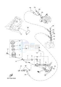 MT125A MT-125 ABS MT-125 ABS (BR35 BR35 BR35 BR35) drawing REAR MASTER CYLINDER