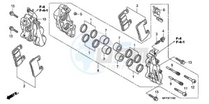 CB1300SA9 Europe Direct - (ED / ABS BCT MME TWO) drawing FRONT BRAKE CALIPER