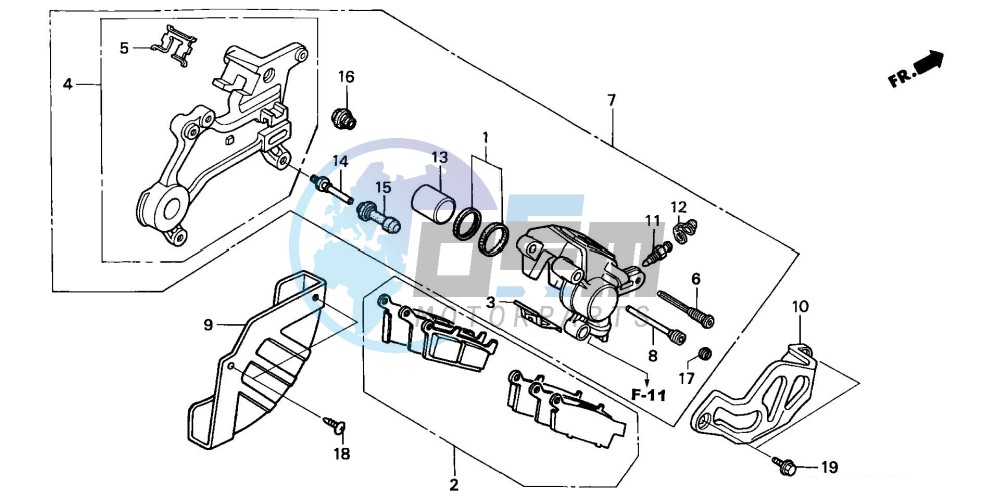 REAR BRAKE CALIPER