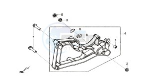 CITYCOM 300I S drawing REAR FORK - REAR SUSPENSION