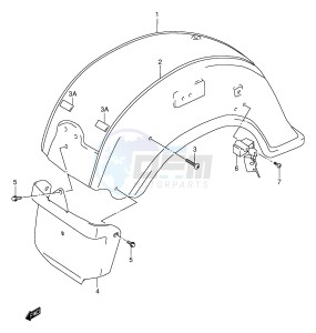 VL1500 (E2) drawing REAR FENDER (MODEL Y K1 K2)