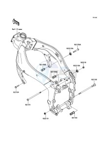 NINJA_ZX-6R ZX600RCF FR GB XX (EU ME A(FRICA) drawing Engine Mount