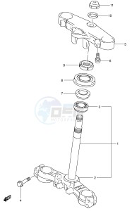 SV650 (E2) drawing STEERING STEM (SV650SX SUX SY SUY)