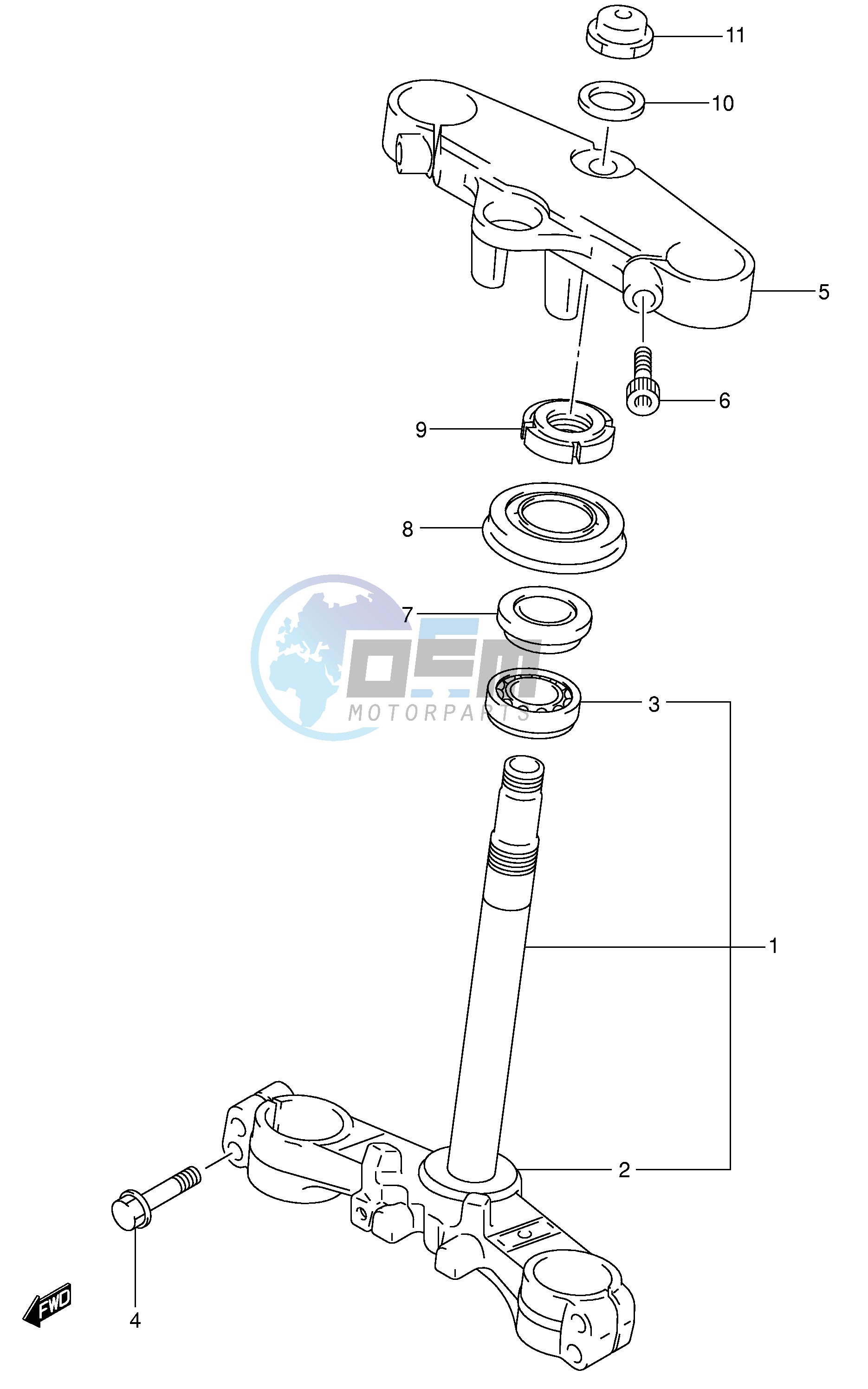 STEERING STEM (SV650SX SUX SY SUY)