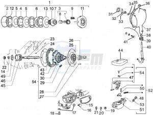 PX 125 drawing Gear-box components