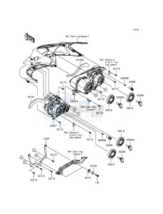 ZZR1400 ABS ZX1400FFFA FR GB XX (EU ME A(FRICA) drawing Headlight(s)