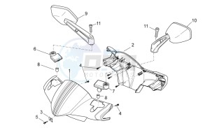 Sport City One 125 4T e3 drawing Front body II