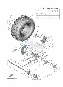 YXF1000EWS YX10FPSM (B4J2) drawing REAR WHEEL 2