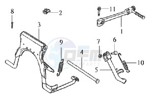 DD50 FIX drawing CENTRAL STAND / SIDE STAND / KICKSTARTER PEDAL