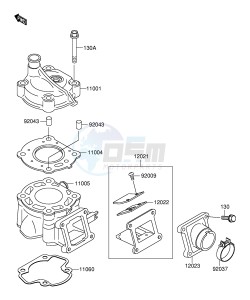 RM60 (E24) drawing CYLINDER HEAD CYLINDER