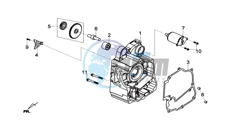 CRANKCASE RIGHT / START MOTOR