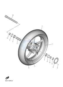 YZF-R6 YZF600 R6 (BN6A) drawing FRONT WHEEL