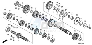 CRF250RC drawing TRANSMISSION