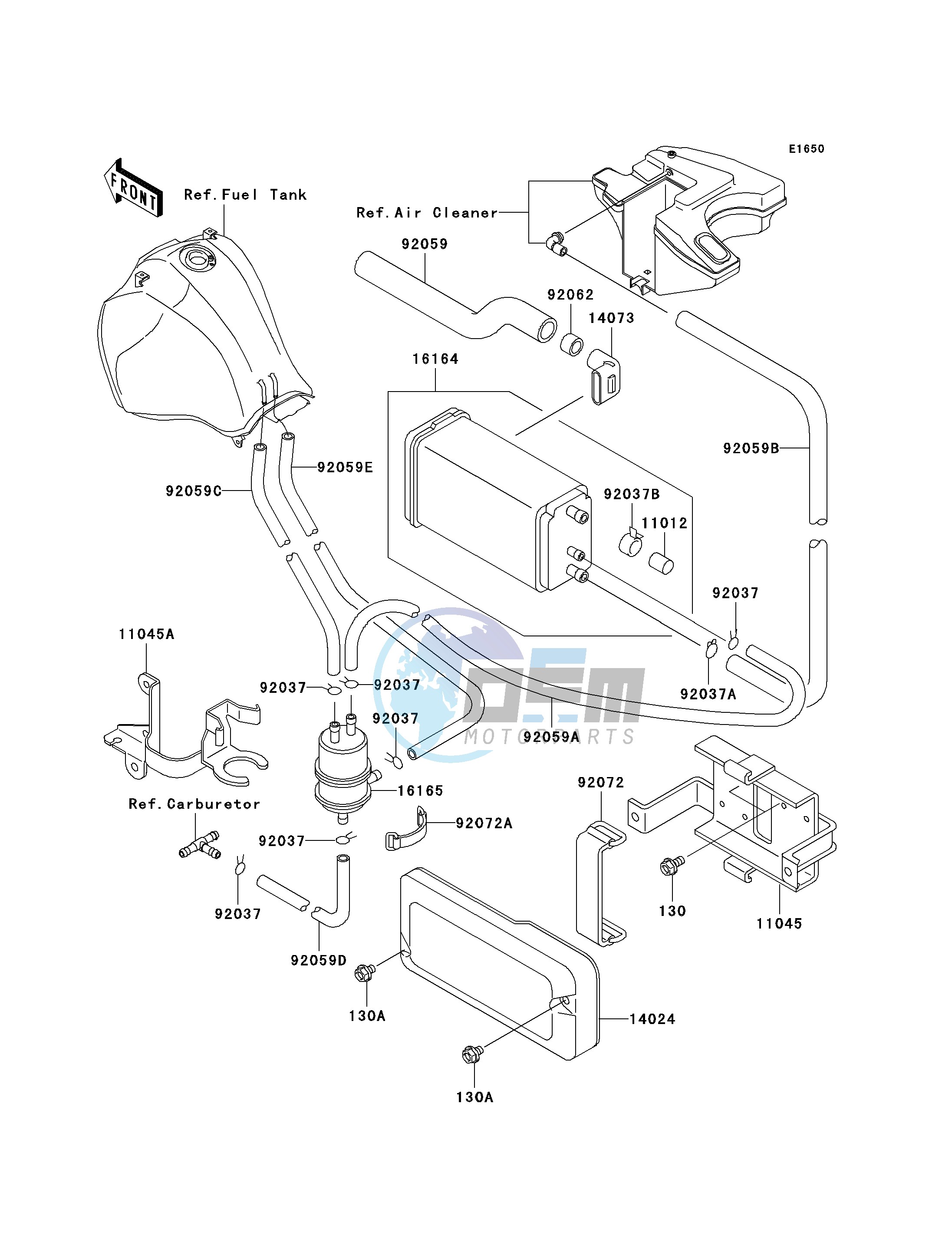 FUEL EVAPORATIVE SYSTEM-- CA- -