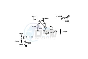 AGILITY DELIVER 50cc drawing Stand - Kick Starter Arm