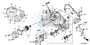 CRF250ME CRF250M UK - (E) drawing RIGHT CRANKCASE COVER