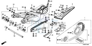 VFR800XF CrossRunner 2ED drawing SWINGARM