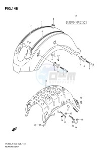 VL800 (E3-E28) VOLUSIA drawing REAR FENDER (VL800CL1 E3)