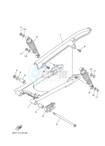 YBR125EGS (43BE) drawing REAR ARM & SUSPENSION