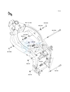 ZX636 C [NINJA ZX-6R] (C6F) D6F drawing ENGINE MOUNT