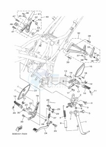 MT-03 MTN320-A (B6W3) drawing STAND & FOOTREST