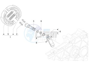 Liberty 50 4T PTT NEXIVE drawing Rear brake - Brake jaw