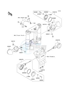 VN 1600 B [VULCAN 1600 MEAN STREAK] (B6F-B8FA) B6F drawing TURN SIGNALS