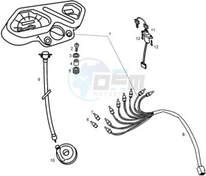 RCR 50 drawing Speedometer and components