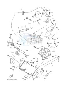 XP500 TMAX T-MAX 530 (2PWB) drawing RADIATOR & HOSE