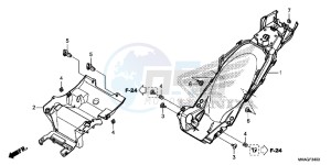 NC750SAG NC750S Europe Direct - (ED) drawing REAR FENDER