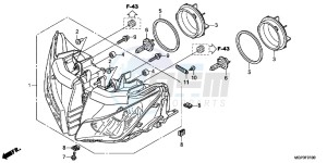 CBR1000RRD Fireblade - CBR1000RR UK - (E) drawing HEADLIGHT