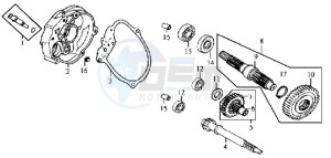 JET EURO X 50 drawing CRANKCASE - DRIVE SHAFT - CRANKCASE