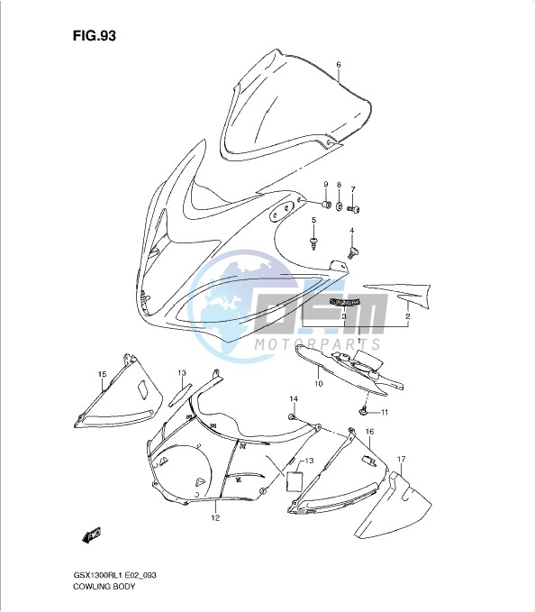 COWLING BODY (GSX1300RL1 E2)