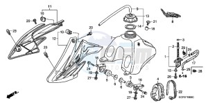 CRF70FB CRF70F ED drawing FUEL TANK